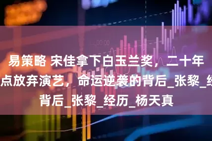 易策略 宋佳拿下白玉兰奖，二十年前因名字差点放弃演艺，命运逆袭的背后_张黎_经历_杨天真